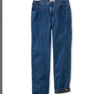 LL Bean 30 x 32 Flannel Lined Jeans